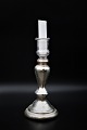 1800 tals lysestage i fattigmandssølv (Mercury silver glass) med fin patina. Højde :23cm.