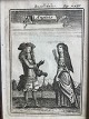 Alain Manesson 
Mallet 
(1630-1706):
Klædedragter 
England 1685.
Kobberstik på 
papir.
Betegnet ...