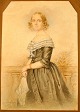 Ubekendt kunstner (19. årh.): Portræt af en kvinde. Akvarel. Signeret november 1843. 25,5 x 17,5 ...
