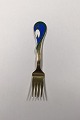 A. Michelsen 
Christmas Fork 
2002 In Gilded 
Sterling Silver 
with Enamel