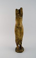 Louis Emmanuel Chavignier (1922–1972), Frankrig. Stor skulptur i patineret bronze. Stående nøgen ...