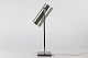 Jo HammerborgTrombone bordlampe af aluminium m/børstet stål look, forkromede ben ogfod ...