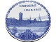 Royal 
Copenhagen 
Mindeplatte fra 
1918, Esbjerg 
by 50 års 
jubilæum 
1868-1918 med 
motiv fra ...