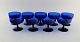 Monica Bratt 
for Reijmyre. 9 
glas i blåt 
mundblæst 
kunstglas. 
Svensk design, 
midt ...