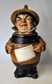 Antique painted 
tobacco jar in 
plaster, 19th 
century ...