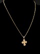 8 karat guld halskæde 37 cm. og Dagmar kors 1,8 x 1,4 cm. fra juveler B.Hertz  emne nr. 484728