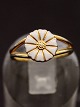 Marguerite ring 
size 52 in 
gold-plated 925 
sterling silver 
and enamel, 
stamped bra for 
Bernhard ...