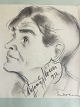 Ebbe Sadolin (1900-82):Portræt af herre 1932.Kul på papir monteret på papir.Sign.: ...