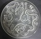 Lalique fad, 
Frankrig, 
ca.1930. 
Presset glas, 
dekoreret med 
drager. Dia.: 
36 cm.