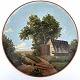 P.Ipsen, 
Maleriplatte, 
30cm i 
diameter, 
København 
*Patineret*