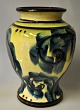 Annashåb 
Lervarefabrik 
ler vase, ca. 
1930, Egebjerg, 
Danmark. Med 
lyse, blå og 
røde glasurer. 
...