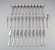 Rare Georg Jensen Koppel cutlery. Dinner service in sterling silver for 10 
people.
