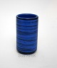 Knabstrup, 
Blåstribet 
cylinderformet 
vase, findes og 
i turkis. Højde 
11 cm. Diameter 
6 cm. Fin ...