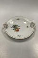 Bing and Grondahl Saxon Flower, White Cake Dish No 101