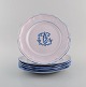Emile Gallé for 
St. Clement, 
Nancy. Six 
antique plates 
...