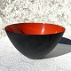 Krenit skål, Rød emalje, 25cm i diameter, 14cm høj, Design Herbert Krenchel *Pæn stand*