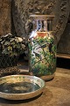Rare, antique 
large vase in 
poor man's 
silver ( 
Mercury Glass )
from the 1800 
century 
decorated ...