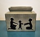 Four-sided 
"Family" vase 
in ceramic from 
the Søholm 
factory on 
Bornholm. Motif 
with child ...