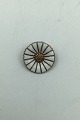 Anton Michelsen Forgyldt Sterling Sølv Miniature Marguerit Broche