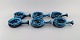 French 
ceramist. Six 
tapas bowls in 
glazed 
stoneware. 
Beautiful glaze 
in azure 
shades. Unique, 
...