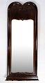 Antikt spejl med hånd poleret mahony oprindeligt fra Danmark omkring 1880'erne.Mål i cm: H:153 ...