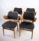 Sæt af 4 armstole, model 107, designet af Hans Olsen for Bramin fra omkring 1960'erne. Stolene ...