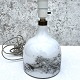 Holmegaard, 
Bordlampe, 
Symmetisk, lamp 
art 1, Opalglas 
med grå 
dekoration, 
26cm høj (Incl. 
...