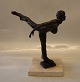 Skøjteløber - Bronze på Marmorfod ca 24 x 23 cm Signeret Kelsey 1976Sterret-Gittings Kelsey ...