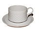 Bing & Grøndahl Hvid Cordial (også kaldet Hvid Palet) stentøj, tekop med underkop.Designet ...