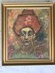 Erik Larsen 
(1902-75):
Kvinde med 
turban.
Olie på 
lærred.
Sign.: Erik 
Larsen
48x39 ...
