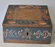 Baroque painted 
sewing box, 
18th century 
Denmark.