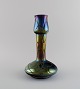 Kralik, 
Bohemia. 
Smalhalset art 
nouveau vase i 
iriserende 
mundblæst 
kunstglas. ...