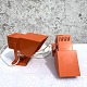 Retro lamper fra 1960'erne, Sæt David lamper, Orange metal, Model 800, 18cm høj *Pæn stand*