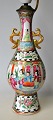 Kinesisk Canton famille rose vase - omgjort til lampe, 19. &aring;rh. Polykrom dekoreret med ...