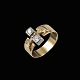 Lapponia. Ring 
i 14k guld og 
hvidguld med 
brillanter 
0.20ct  - Björn 
Weckström 1969.
Tegnet af ...