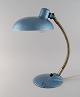 Justerbar 
skrivebordslampe 
i original 
turkis 
hammerlak. 
Industrielt 
design, midt 
...