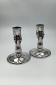 Georg Jensen Sterling Silver Blossom Candlesticks No 2 (1925-1933) (2)