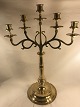5 arm 
lysestager i 
messing fra 
1900 tal