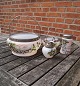 Opaline glass. 
Set of 
strawberry 
bowl, suger 
sprinkle, sugar 
bowl and 
creamer in 
opaline glass 
...