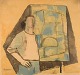 Pär Lindblad 
(1907-1981), 
svensk 
kunstner. 
Akvarel på ...