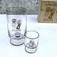 Holmegaard, 
Weihnachtsglas, 
1963, groß 13,5 
cm hoch, 7 cm 
im Durchmesser, 
klein 6,5 cm 
hoch, 5 ...