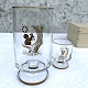 Holmegaard, 
Weihnachtsglas, 
1966, groß 13,5 
cm hoch, 7 cm 
im Durchmesser, 
klein 6,5 cm 
hoch, 5 ...