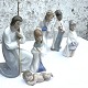 Lladro, 
Julekrybbe 
figurer, 
Joseph, Maria, 
Jesusbarnet, De 
hellige tre 
konger 
Balthasar, ...