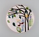 Stig Lindberg 
for Gustavsberg 
Studiohand. 
Round dish in 
glazed faience 
with 
hand-painted 
...