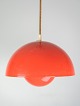 Flowerpot loftslampe, designet af Verner Panton (1926-1998) VP1 i orange farve fra ...