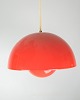 Flowerpot loftlampe, designet af Verner Panton (1926-1998) VP1 i orange farve fra ...