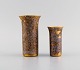 H. Dresler for Rosenthal. To vaser i håndmalet porcelæn. Smuk marmoreret gulddekoration. ...