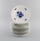 Fire Royal Copenhagen Blue Flower Braided lunch plates. Model number 10/8095.
