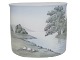 Bing & Grøndahl oval vase med landskab. Vasen er dekoreret hele vejen rundt.Af fabriksmærket ...