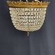 Højde 25 cm.
Diameter 25 
cm.
Usædvanlig 
lille paflon 
fra 1920'erne.
Lysekronen er 
med et ...